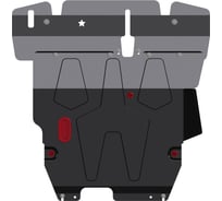 Защита картера и КПП SHERIFF для MITSUBISHI Lancer Cedia 2000-2004 1.8/ MITSUBISHI Lancer IX 2003-2007 1.3/1.6/1.8/2.0 ,штампованная, сталь 2.0 мм, с крепежом 0515