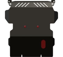 Защита картера SHERIFF для HYUNDAI Terracan (на штатную защиту) 2001-2007 3.5/ 2.5 TD/ 2.9 CRDI, гнутая, сталь 2.5 мм, с крепежом 0657