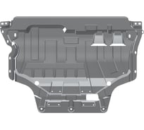 Защита картера и КПП SHERIFF для VOLKSWAGEN Touran 2016-2.0TDI AT, MT ,штампованная, AL 3 мм, с крепежом 3708