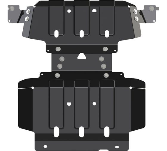 Защита картера SHERIFF для CHEVROLET Silverado 2019-6,6 V8 DURAMAX AT6 TD, универсальная штамповка, сталь 2.5 мм, с крепежом 4366 1