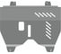 Защита картера и КПП SHERIFF для NISSAN Murano 2016-3.5 CVT/ NISSAN Pathfinder 2014-2021 3.5 CVT/ NISSAN Teana 2014-2020 3.5 АТ, гнутая, AL 5 мм креп 2625 V1 1