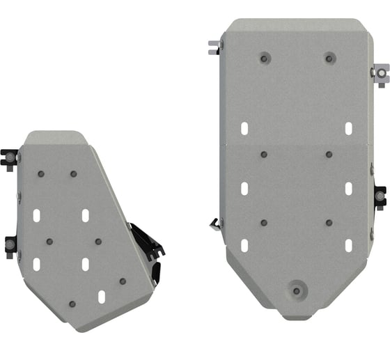 Защита топливного бака SHERIFF для VOLKSWAGEN Touareg 2010-2018 3,6/3.0TDI, гнутая, алюминий 4 мм, с крепежом 4130 1