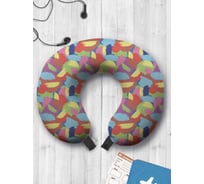 Туристическая дорожная подушка для путешествий в самолете/машине AMBESONNE беспорядочные мазки trp_75945