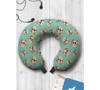 Туристическая дорожная подушка для путешествий в самолете/машине AMBESONNE сахарные черепа trp_67844