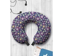 Туристическая дорожная подушка для путешествий в самолете/машине AMBESONNE яркий звездопад trp_43319