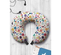 Туристическая дорожная подушка для путешествий в самолете/машине AMBESONNE деформация кругов trp_46732