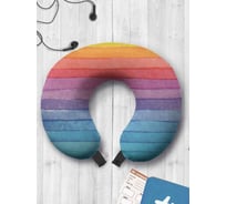 Туристическая дорожная подушка для путешествий в самолете/машине AMBESONNE красочные оттенки радуги trp_27151