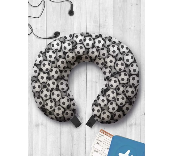 Туристическая дорожная подушка для путешествий в самолете/машине AMBESONNE футбольный дождь trp_12405 1