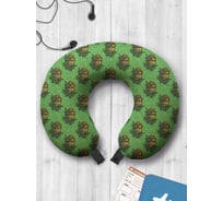 Туристическая дорожная подушка для путешествий в самолете/машине AMBESONNE будда в листьях trp_378640