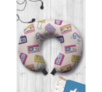 Туристическая дорожная подушка для путешествий в самолете/машине AMBESONNE пленочные кассеты trp_9770