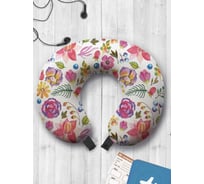 Туристическая дорожная подушка для путешествий в самолете/машине AMBESONNE полевая радость trp_9123