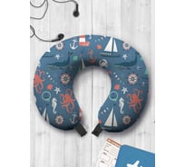 Туристическая дорожная подушка для путешествий в самолете/машине AMBESONNE капитанские сны trp_8313