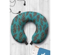 Туристическая дорожная подушка для путешествий в самолете/машине AMBESONNE этнические перья trp_77177