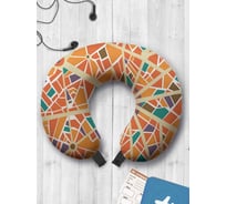 Туристическая дорожная подушка для путешествий в самолете/машине AMBESONNE дорожная карта trp_4303