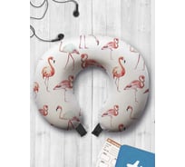 Туристическая дорожная подушка для путешествий в самолете/машине AMBESONNE будни фламинго trp_5105