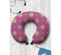 Туристическая дорожная подушка для путешествий в самолете/машине AMBESONNE солнечные цветы trp_30404