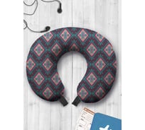 Туристическая дорожная подушка для путешествий в самолете/машине AMBESONNE ромбы и волны trp_29781