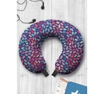 Туристическая дорожная подушка для путешествий в самолете/машине AMBESONNE витражные лепестки trp_29753