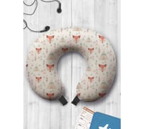 Туристическая дорожная подушка для путешествий в самолете/машине AMBESONNE вигвамы и лисы trp_26722