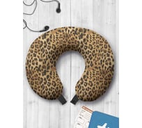 Туристическая дорожная подушка для путешествий в самолете/машине AMBESONNE зона леопарда trp_23600