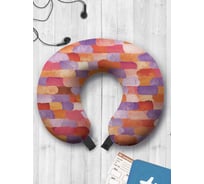 Туристическая дорожная подушка для путешествий в самолете/машине AMBESONNE красочные мазки trp_19697