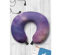 Туристическая дорожная подушка для путешествий в самолете/машине AMBESONNE небесный дым trp_18524