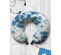 Туристическая дорожная подушка для путешествий в самолете/машине AMBESONNE синие вспышки trp_274846