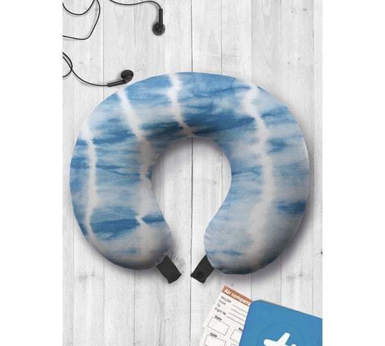 Туристическая дорожная подушка для путешествий в самолете/машине AMBESONNE манящие волны trp_274844 1