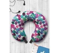 Туристическая дорожная подушка для путешествий в самолете/машине AMBESONNE праздничное конфетти trp_274841