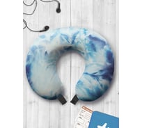 Туристическая дорожная подушка для путешествий в самолете/машине AMBESONNE волшебные льдинки trp_274842