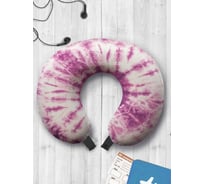 Туристическая дорожная подушка для путешествий в самолете/машине AMBESONNE оптические разводы trp_274831