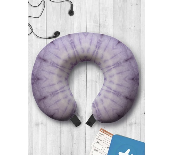 Туристическая дорожная подушка для путешествий в самолете/машине AMBESONNE фиолетовые узоры trp_20181 1