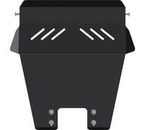 Защита радиатора SHERIFF для ISUZU NQR 71P 2006-4,6 D, гнутая, сталь 2.0 мм, с крепежом 1107