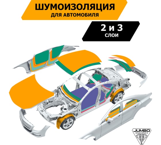 Шумоизоляционный материал/сэндвич JUMBO acoustics шумоизоляция 6.0 5 шт., S06005D1
