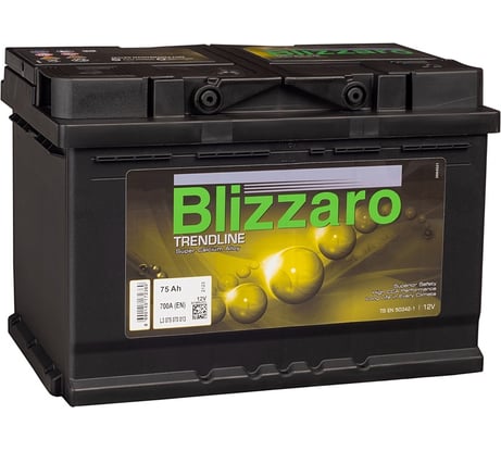 Аккумулятор BLIZZARO TRENDLINE 75R 700A, 278x175x190 450724