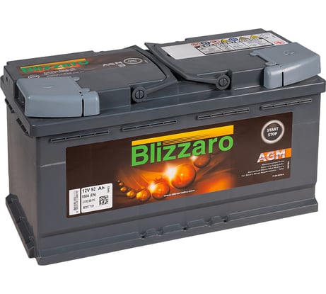 Аккумулятор BLIZZARO AGM 92R 850A, 353x175x190 450708