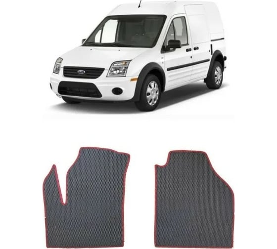 Ковры в салон автомобиля Eva Smart для ford transit connect i рестайлинг 2009 -, эва сота, бежевые c бежевой окантовкой 3877-A1A1-S