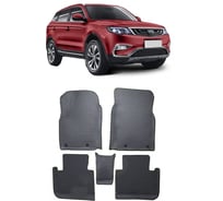 Ковры в салон автомобиля Eva Smart для geely atlas i вариант макси 3d 2016 -, эва сота, коричневые c коричневой окантовкой 3734-A6A6-S