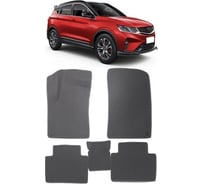Ковры в салон автомобиля Eva Smart для geely coolray 2020 -, эва сота, серые c коричневой окантовкой 3206-B1A6-S