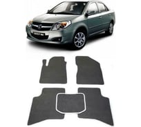 Ковры в салон автомобиля Eva Smart для geely mk i 2006 - 2015, эва сота, бежевые c коричневой окантовкой 1226-A1A6-S