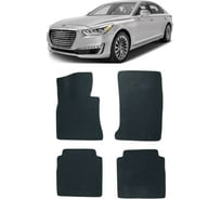 Ковры в салон автомобиля Eva Smart для genesis i (g90) 2016 - 2019, эва сота, черные c черной окантовкой 3585-B5B5-S