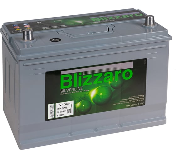 Аккумулятор BLIZZARO SILVERLINE 100L 760A, 306x173x225 450719