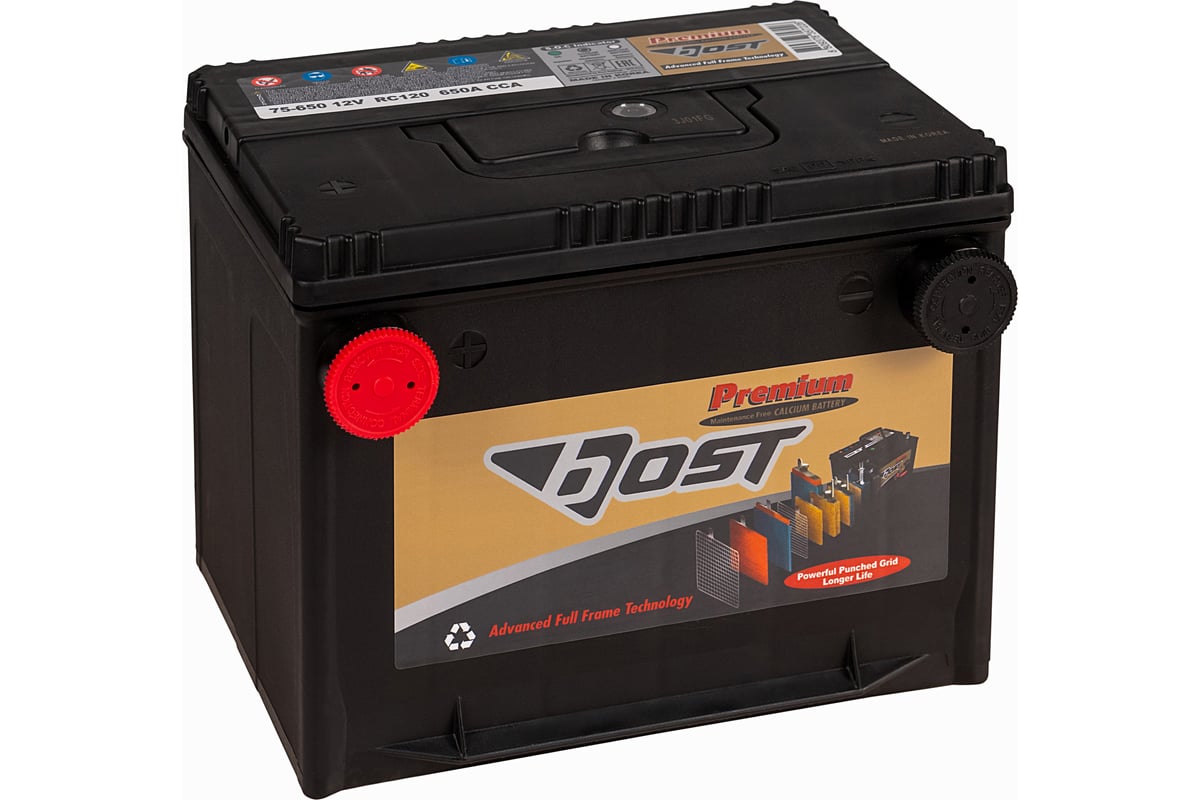 Аккумулятор BOST PREMIUM 75-650 75L 650A, 231x179x181 451294