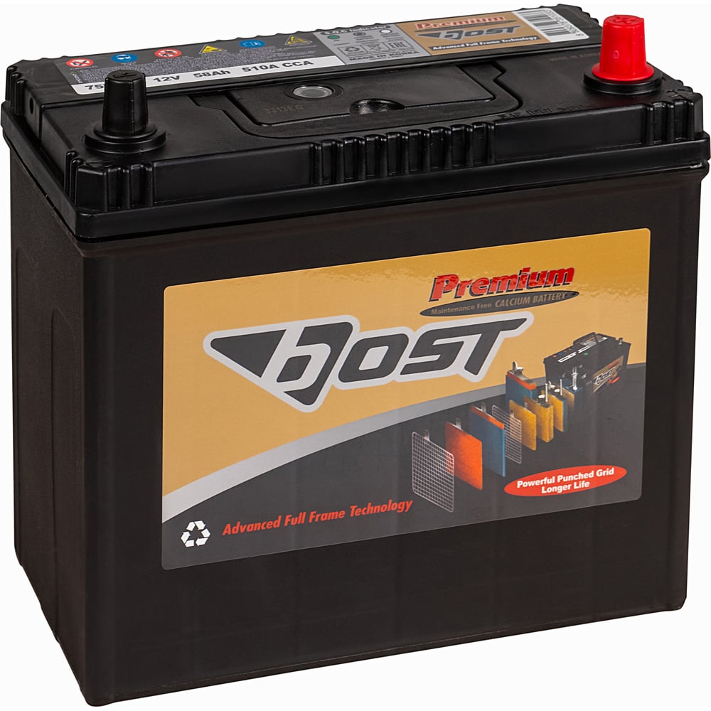 Аккумулятор BOST PREMIUM 75B24L 58R 510A, 236x128x220 451148 - выгодная ...