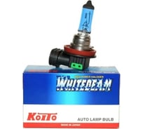 Высокотемпературная лампа KOITO Whitebeam H11, 12 В, 55 Вт, 100 Вт, 4000 K, уп. 1 шт. 0750W 117796