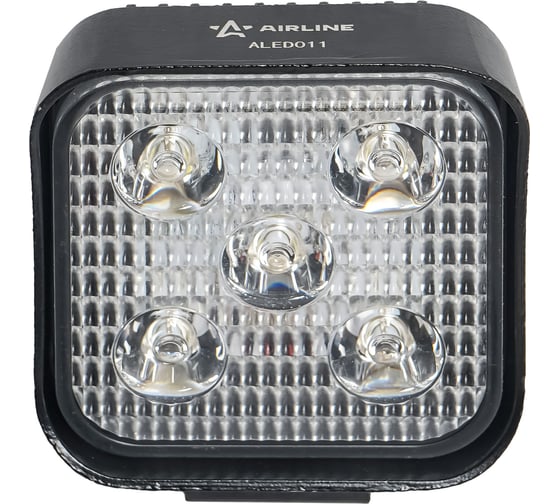 Светодиодная фара AIRLINE мини, квадратная, 5 LED направленный свет, 15 Вт, 12/24 В ALED011