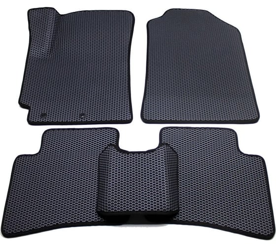 Ковры в салон автомобиля Eva Smart audi 80 b3 1986 - 1991 эва сота серые c черной окантовкой 1981-B1B5-S