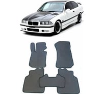Ковры в салон автомобиля Eva Smart bmw 3 (е36) 1991 - 1998 эва сота коричневые c серой окантовкой 1039-A6B1-S