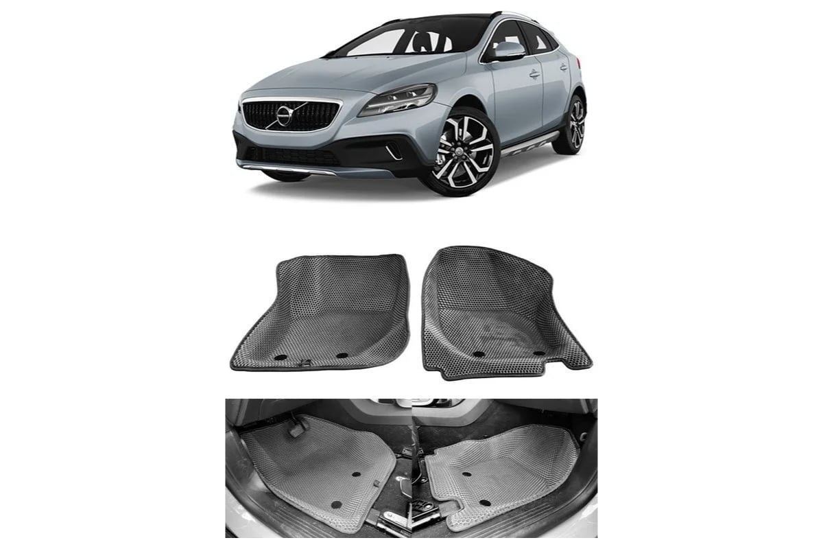 Ковры Eva Smart в салон автомобиля volvo v40 ii пресс борта 2012 - 2019 эва  сота бежевые c черной окантовкой 3674-A1B5-S - заказать в  интернет-магазине: цена, описание, отзывы.