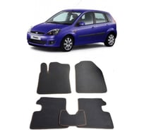 Ковры в салон автомобиля Eva Smart ford fiesta vi хэтчбек 2008 - 2019 эва сота чёрные c красной окантовкой 1191-B5A7-S